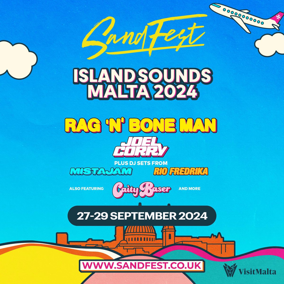 ✈️ SANDFEST MALTA WEEKENDER ON SALE NOW 🪩🌴

Head over to our instagram for a chance to WIN 3 x VIP Weekend Tickets + Accommodation for you &amp; your friends for the ULTIMATE End of Summer Weekender in Malta 🥳

📆 27th - 29th September 2024
📍 Malta

🎟️🔗👉🏽 sandfest.co.uk