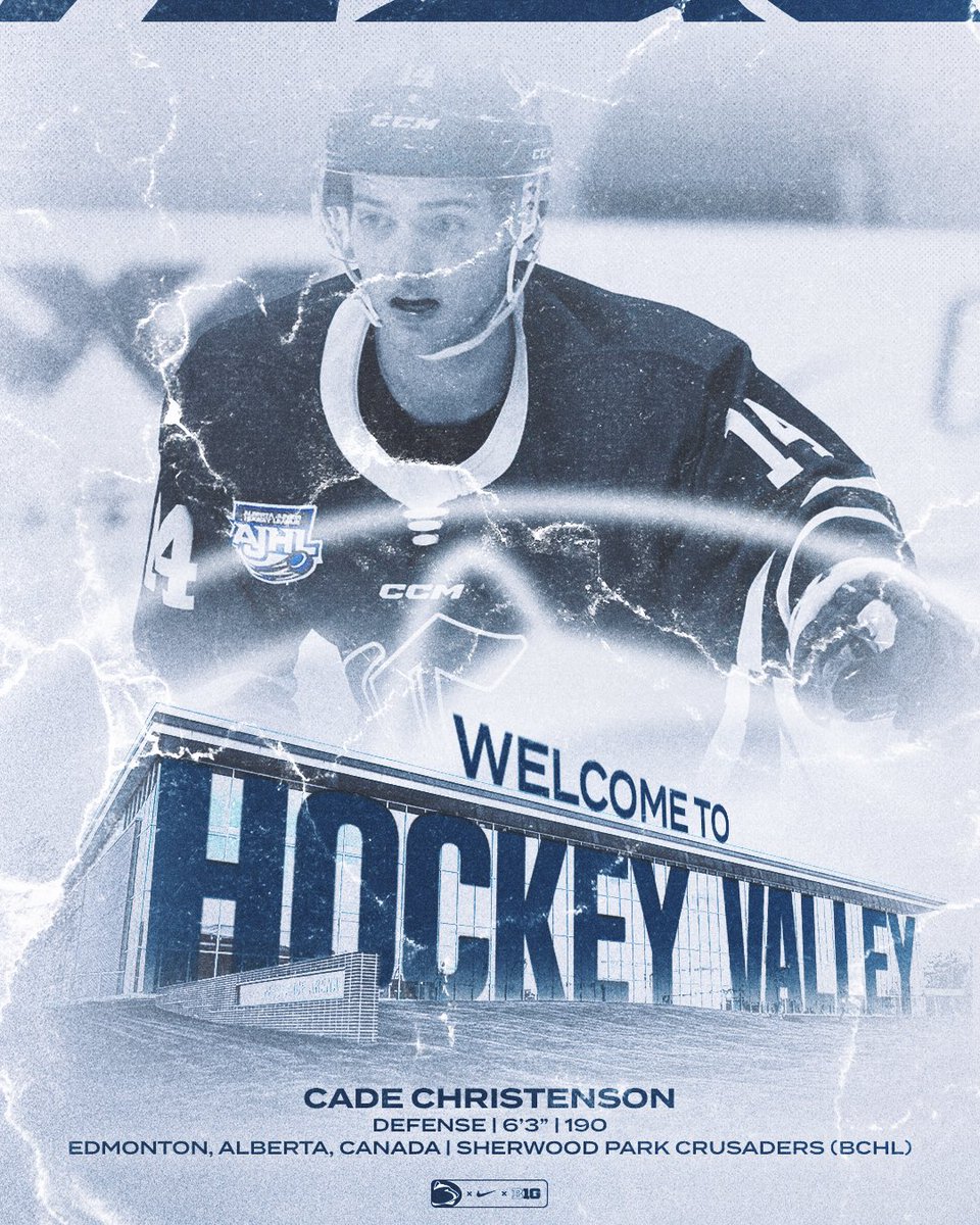 Signed 🖊️

Welcome to #HockeyValley, Cade Christenson!!

Defense | 6-3 | 190 | Edmonton, Alb. | Sherwood Park Crusaders (BCHL)

#WeAre