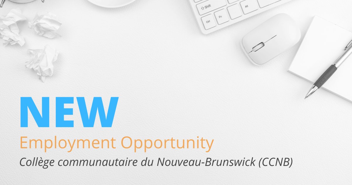 Calling social workers searching for a new employment opportunity 📢

The Campbellton campus of the Collège communautaire du Nouveau-Brunswick (CCNB) is looking for a teacher for the Technique en service social et communautaire Program.

Interested? Visit bit.ly/3KuVjLm