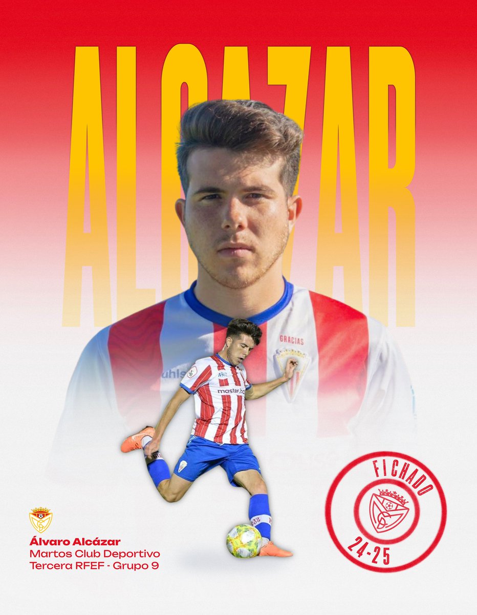 𝗔́𝗟𝗩𝗔𝗥𝗢 𝗔𝗟𝗖𝗔́𝗭𝗔𝗥.

¡FICHADO!

Llega procedente del Atlético Mancha Real donde esta temporada ha jugado 26 partidos siendo una de las piezas clave para conseguir la permanencia. 

Lateral joven con experiencia en 3ª, 2ª e incluso 1ª RFEF, Álvaro ha jugado en equipos