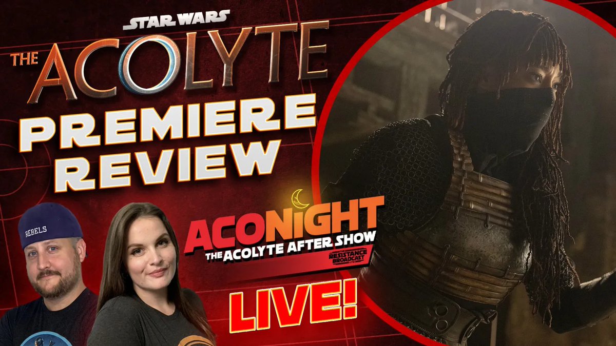 TRBpodcasts's tweet image. TOMORROW! AcoNight: #TheAcolyte Aftershow!

We'll chat episodes 1-2, reveal the first clue in our mystery #SithCode giveaway contest, rate the episodes on the KELNACCA scale, plus your comments and more!

Enjoy ACOLYTE, and we'll see you tomorrow! #StarWars 

8:30PM ET link👇