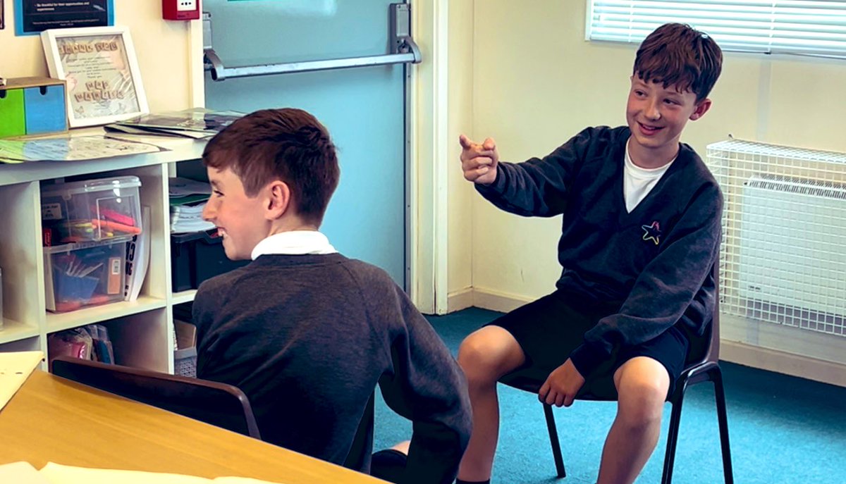 Year6TSP's tweet photo. Some talented actors in Year 6 this morning, performing their sketches to their classmates before they started to write their scenes. #TSPWriting #enjoy 🎭 https://t.co/SYU5aYQDWZ