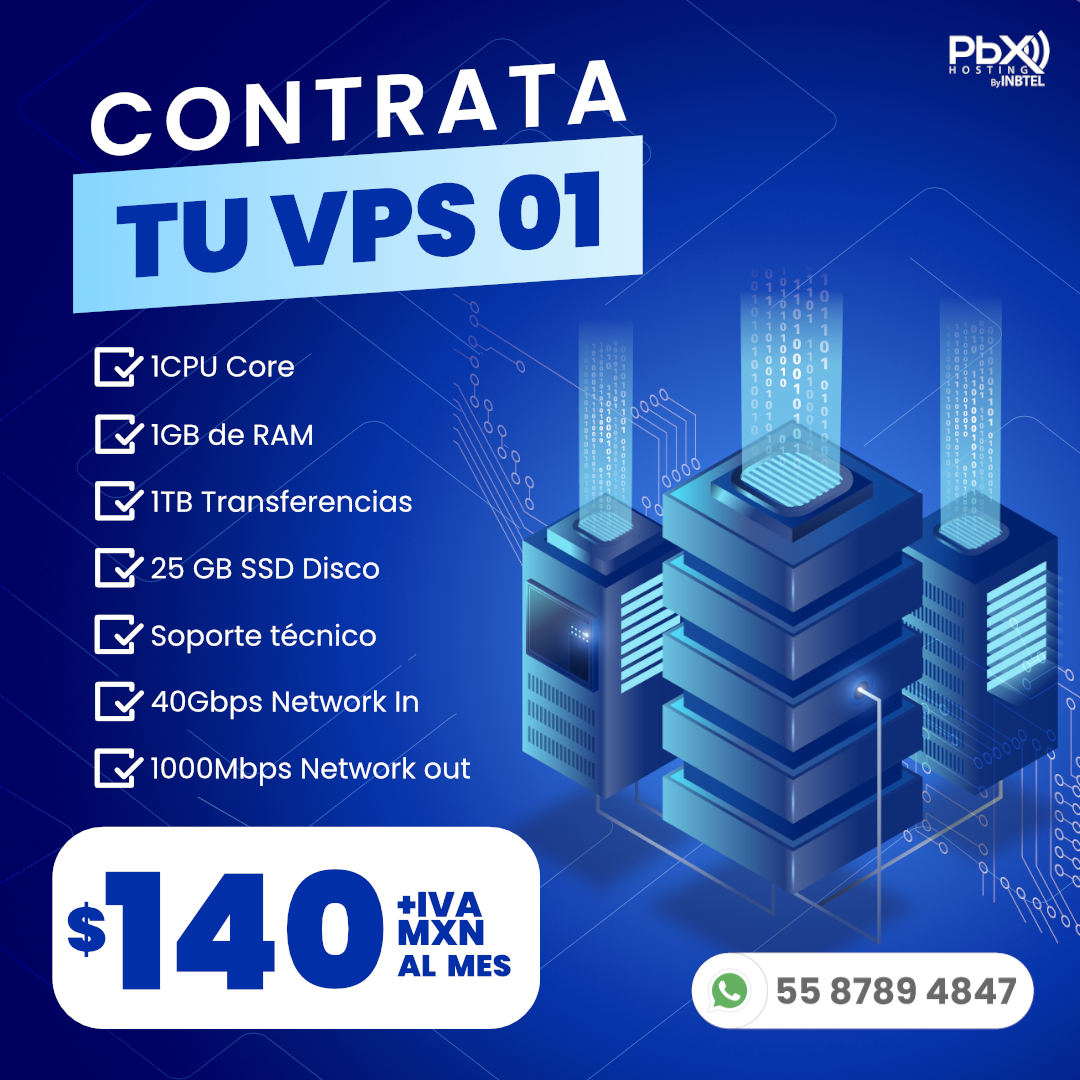 PBX_Hosting's tweet image. ¿Ya conoces nuestros paquetes de VPS? 🤓☝️ Contrata tú VPS 01 ¡a tan solo $140 mxn+iva al mes! Inicia con tú ecosistema digital alojado en la nube que brinda muchas funcionalidades. #PbxHosting #ServidorVPS #ProveedorVPS #VPSserver #VPS #SoftwareVPS #PromosJunio