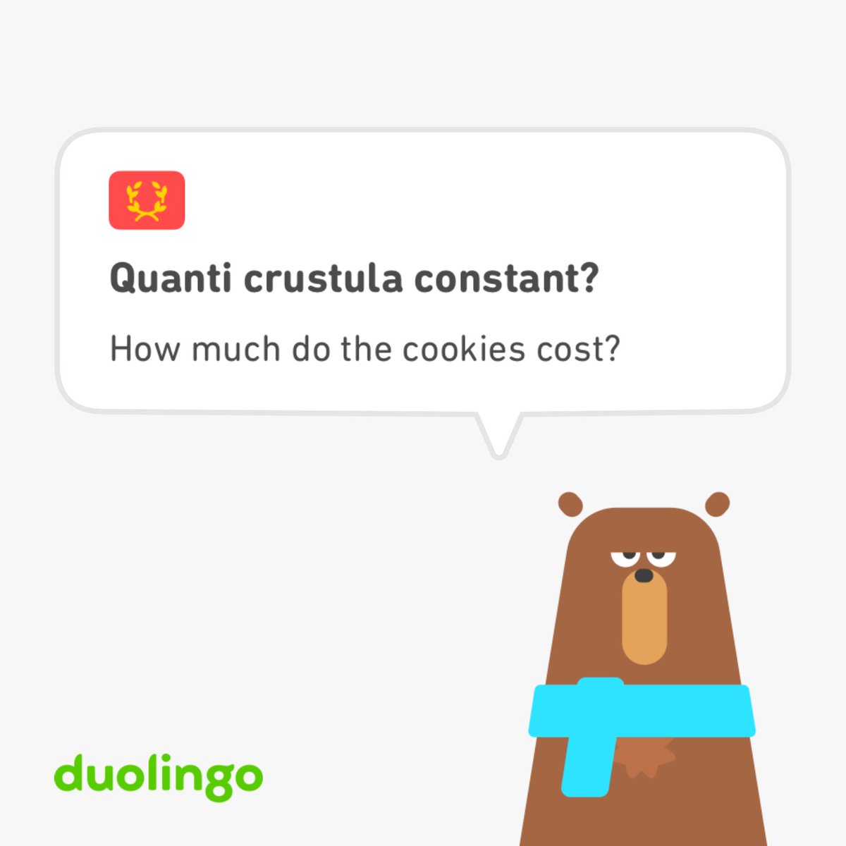 #Duolingo teaches me #Latin phrases that will be pretty useful if I need to buy cookies during my next visit to the Roman Empire.