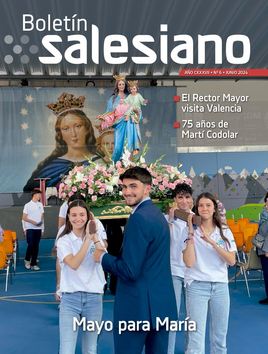 🗞️ #BOLETÍNSALESIANO | Número de junio de 2024. Destacados ⤵️

⚪ Mayo para María
🔵 El Rector Mayor visita Valencia
🔴 75 años de Martí Codolar

🖥️ salesianos.info/boletin-salesi…
<a href="/SalesianosSSM/">Salesianos SSM</a> <a href="/SalesianosSMX/">Salesianos SMX - #UnSueñoParaTi</a> <a href="/SalesianasEs/">Salesianas España</a>