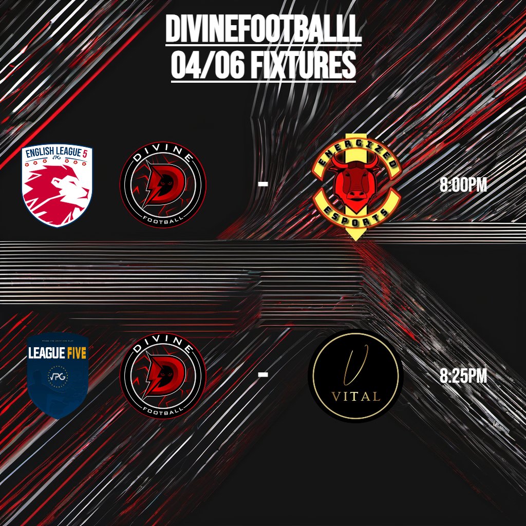 Fixtures for tonight! #VPG #DivineFootball #UpTheDivine