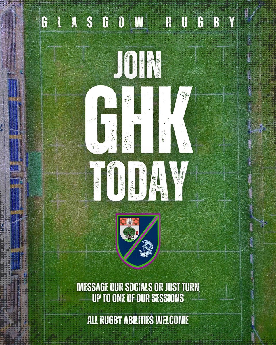GHKRFC's tweet photo. Join GHK today! 

Whether you’ve just finished school, uni, recently moved here or you’re a fully grown adult beast, we want you!

✅ Great rugby club
✅ Even greater social culture 
✅ Glasgow west end
✅ Top class facilities
✅ Top class coaches 

📲 Drop us a message! https://t.co/elUtLrJtoJ