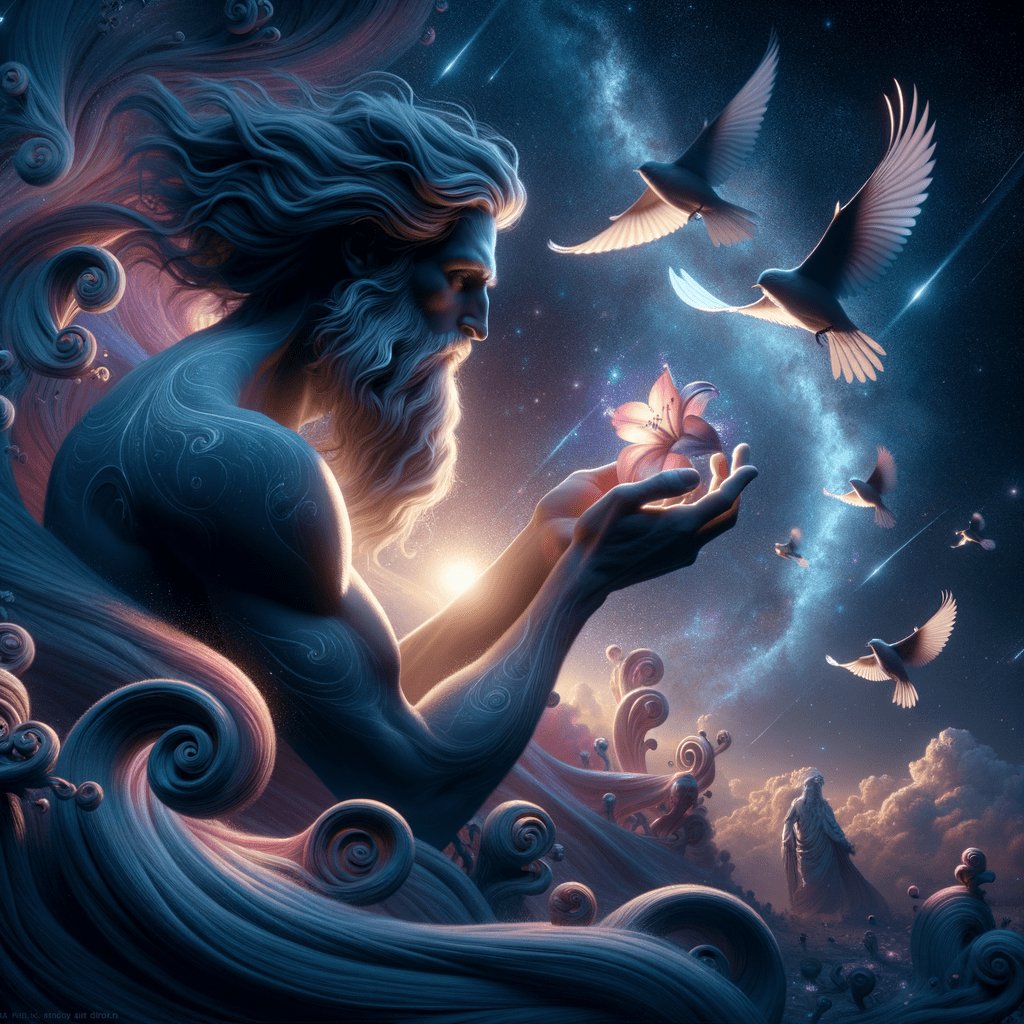 NemesisGustavo's tweet image. “🌟 Amidst celestial realms, an ancient soul extends its hand, releasing butterflies into the cosmos. A dance of life and light unfolds. 🌌🦋 #FantasyArt #CosmicWonder”