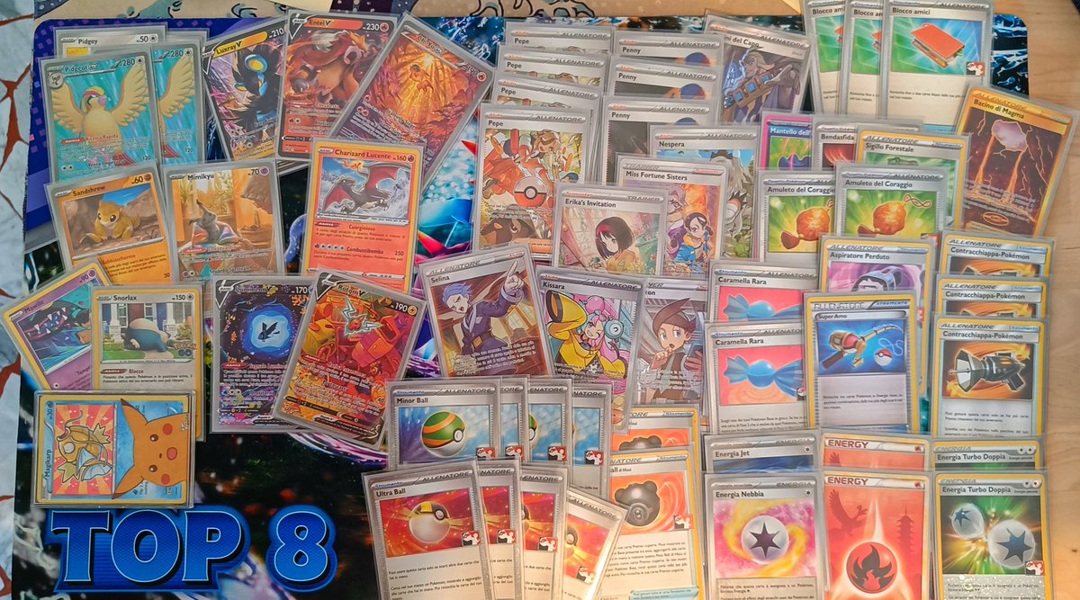 Top8 at Bologna SPE!
Undefeated until top, but then the deck decided to abandon me 🥲
Huge shout out to <a href="/FreeKim23/">Kim Pobega</a> for winning the tournament and to <a href="/iCaterpie/">iCaterpie</a> for the prime masterclass!
Thanks to all my friends and to "Il Regno" for making playing Pokémon so fun!! ♥️