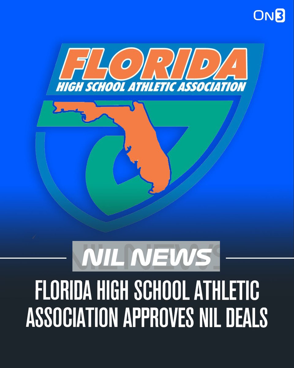 On3 NIL (@on3nil) on Twitter photo NEWS: The Florida High School Athletic Association Board of Directors passed sweeping bylaw changes on Tuesday that allow NIL activities for student-athletes without forfeiting the ability to play high school sports.
<a href="/JeremyCrabtree/">Jeremy Crabtree</a> reports: on3.com/nil/news/flori… NEWS: The Florida High School Athletic Association Board of Directors passed sweeping bylaw changes on Tuesday that allow NIL activities for student-athletes without forfeiting the ability to play high school sports.
<a href="/JeremyCrabtree/">Jeremy Crabtree</a> reports: on3.com/nil/news/flori…