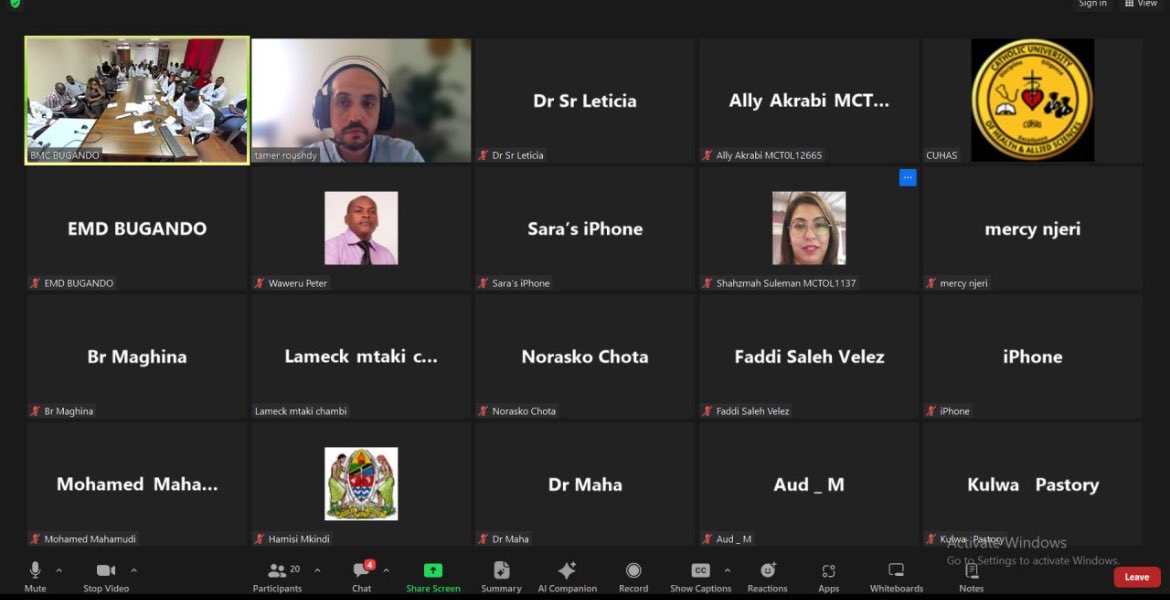 Fantastic presentations from <a href="/tamer_roushdy/">tamer.roushdy</a> &amp; <a href="/Faddi_Saleh_MD/">Faddi Saleh Velez</a> 
 to our teams at <a href="/BugandoC/">bugando medical centre</a> #Tanzania on Emergency systems for stroke, symptoms/signs and use of standardized stroke scales at the emergency setting!! So grateful for your contribution!
#FutureStrokeLeaders🤝