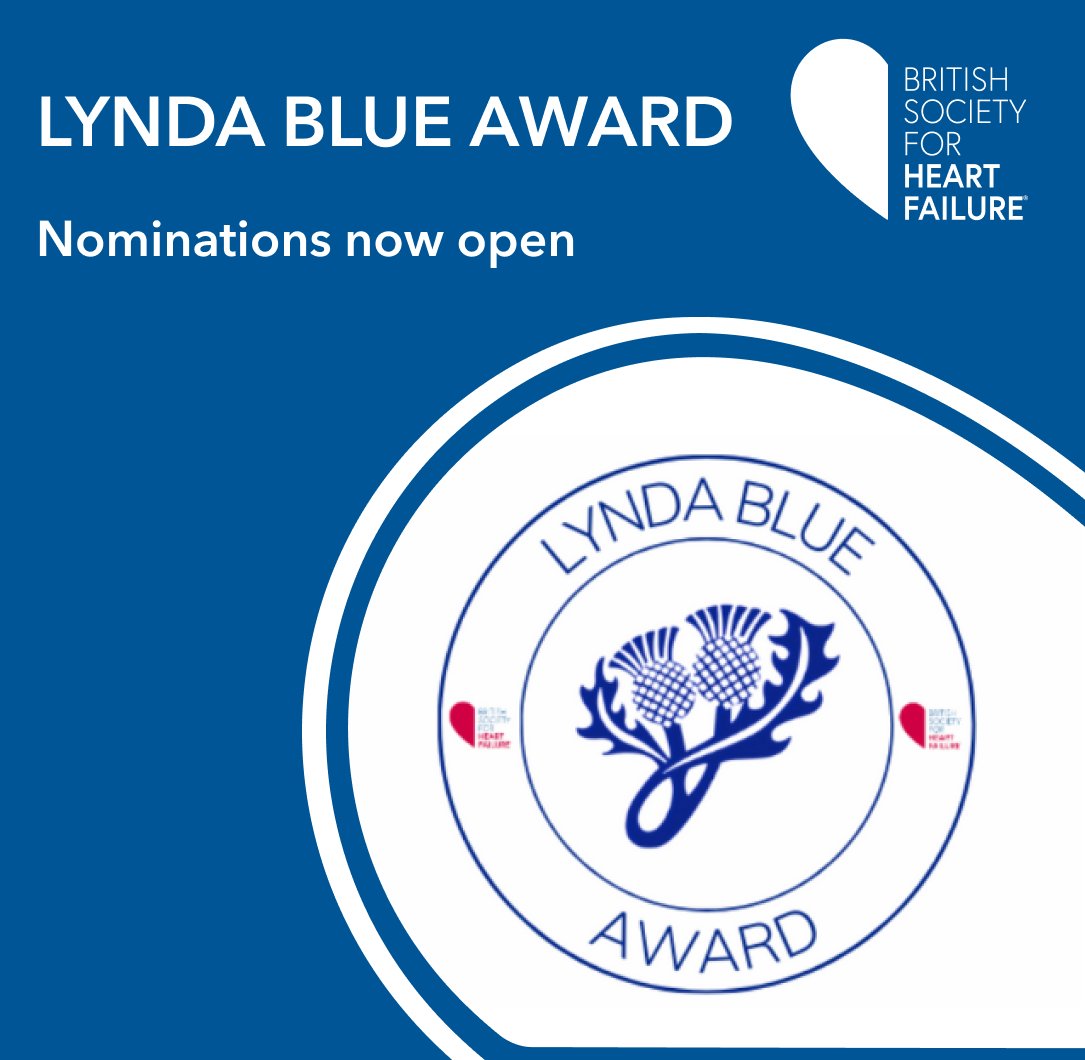 The Lynda Blue Award nominations are now open!
Recognising professionals who have demonstrated excellence in Heart Failure Care. Find out more and download a nomination form here: bsh.org.uk/lynda-blue-awa… #25in25