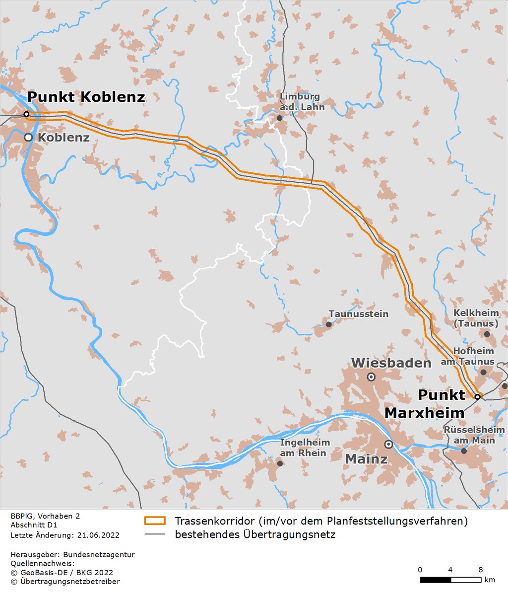 netzausbau's tweet photo. #Ultranet: @Amprion hat Unterlagen zum Abschnitt D1 zwischen #Koblenz und #Marxheim eingereicht und deren Vollständigkeit versichert. Sie werden voraussichtlich am 17. Juni 2024 auf unserer Website veröffentlicht. https://t.co/WaZXIADlEe https://t.co/phZDzcy0JW