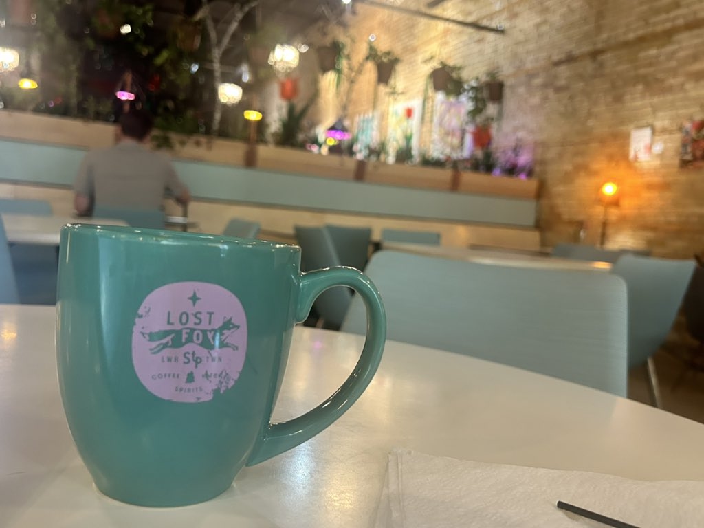 One of many reasons I’m excited for end of #mnleg session is my return to remote work spots. Back to my old downtown neighborhood this morning for Lost Fox.