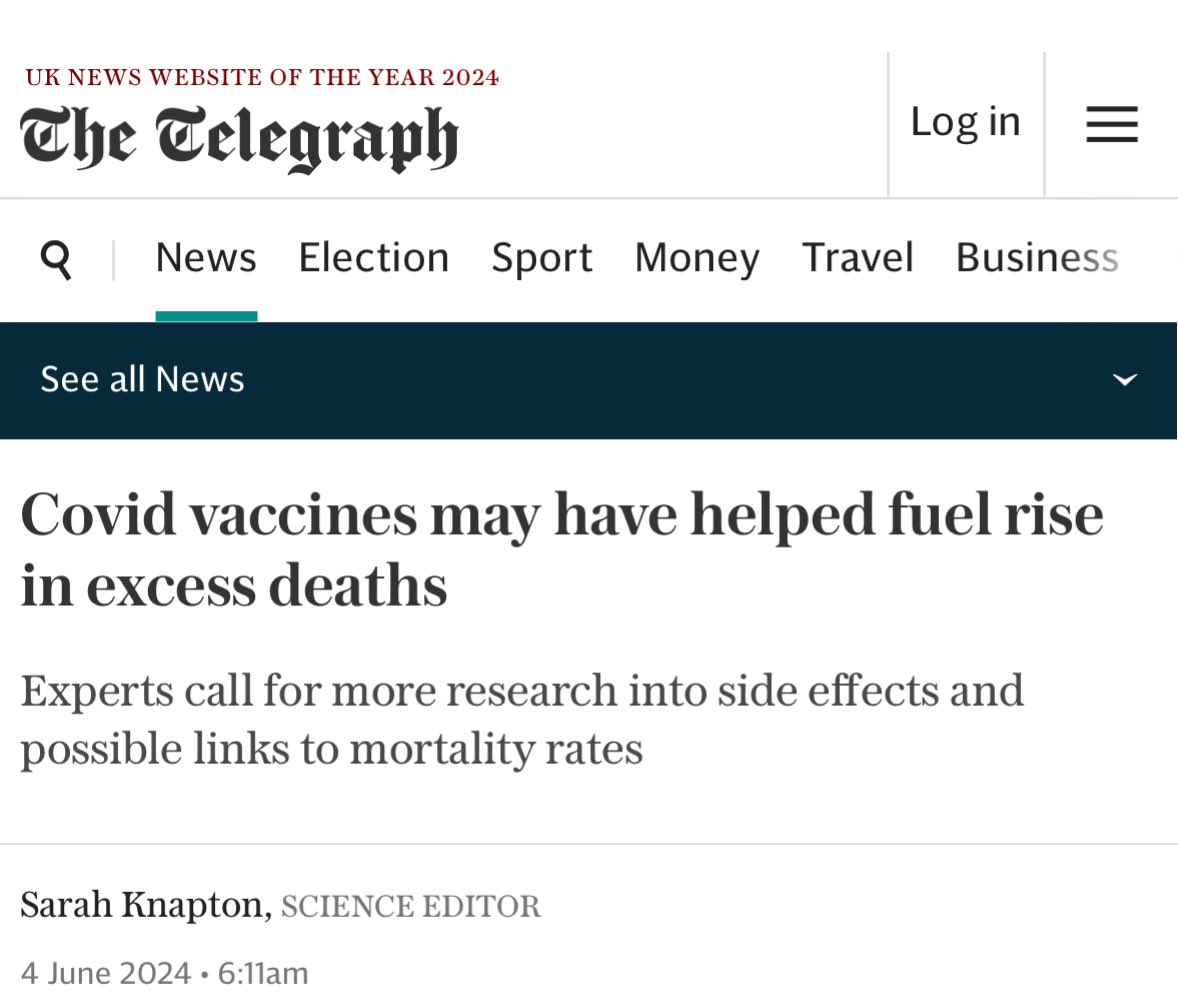RitaPanahi's tweet photo. “Covid vaccines could be partly to blame for the rise in excess deaths since the pandemic, scientists have suggested. Researchers from The Netherlands analysed data from 47 Western countries and discovered there had been more than three million excess deaths since 2020…” https://t.co/aEM6mssOMm