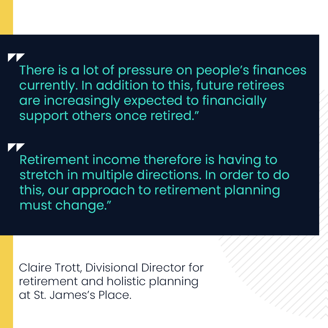 sjpwealth's tweet photo. Historically, planning for your own retirement was often the only necessary consideration however this is shifting. Claire Trott comments on findings from research conducted for SJP: https://t.co/515MPMwY2z
#InvaluableAdvice #IntergenerationalWealth #RetirementPlanning https://t.co/zayQ1N7xLf