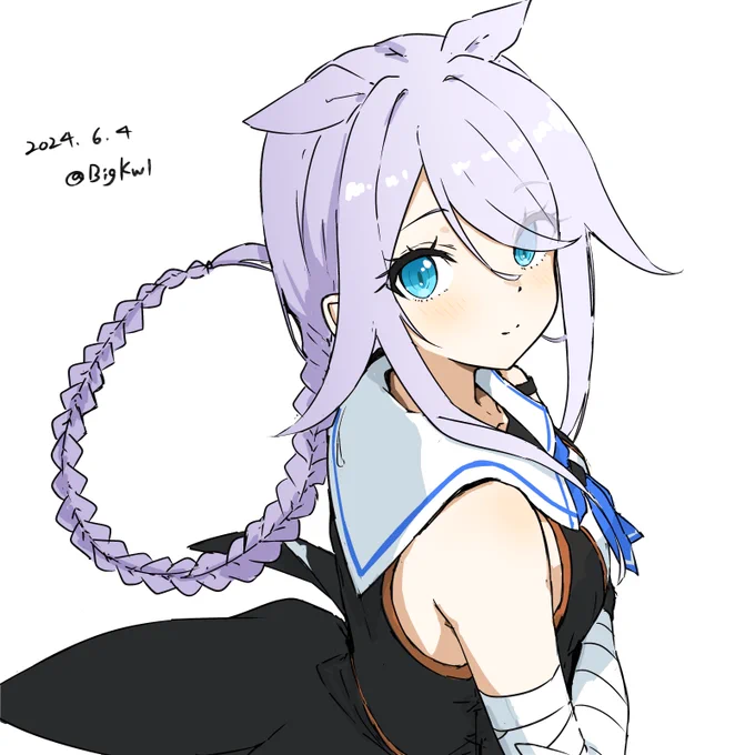 海風#艦これ版深夜の真剣お絵描き60分一本勝負 #艦これ版真剣お絵描き60分一本勝負_20240604 