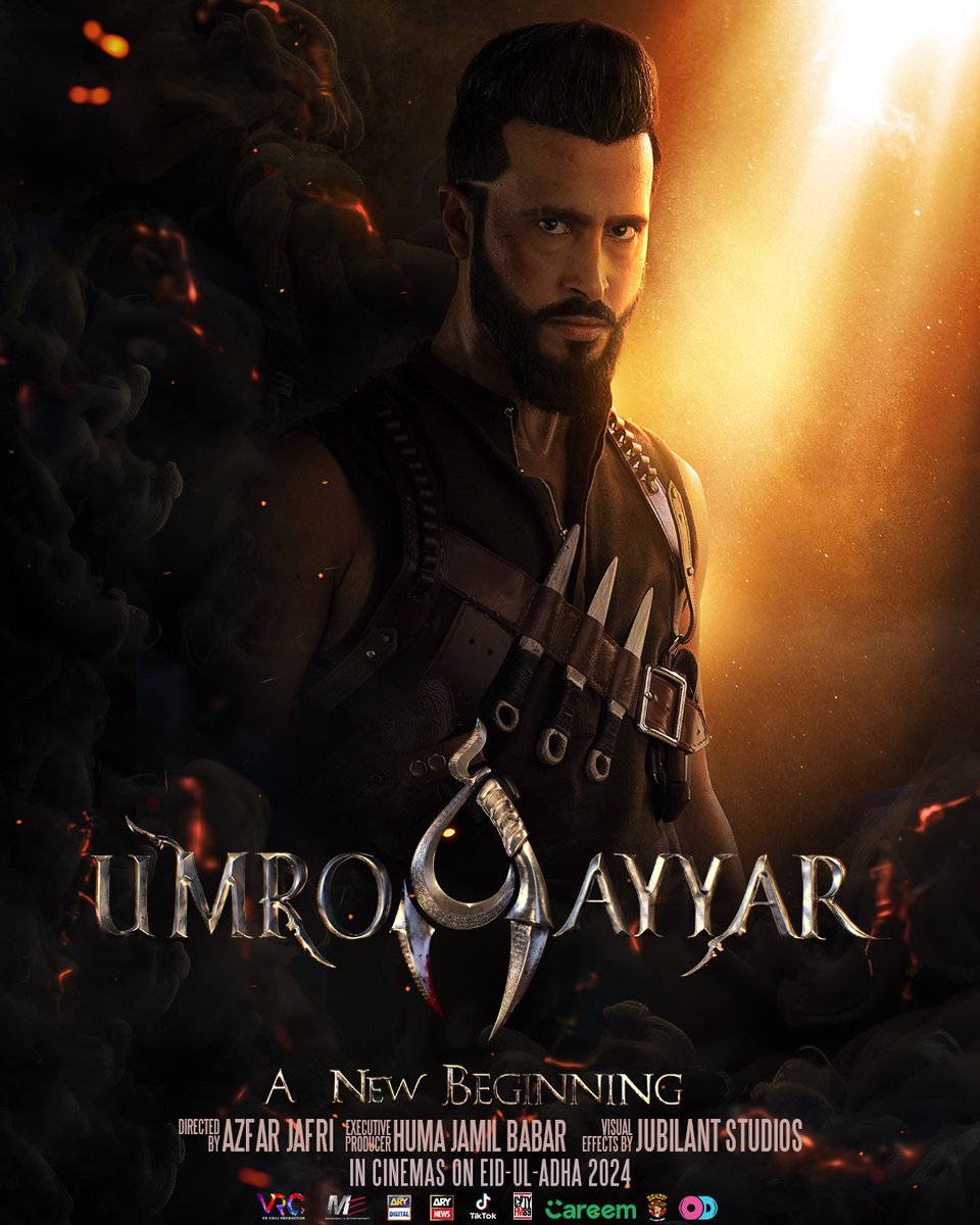 With precision and skill, Maaz takes his place,
A warrior unmatched, in this epic race.

Presenting <a href="/TheAliKazmi/">Ali Kazmi</a> as "Maaz"
Film Releasing on Eid Ul Adha 24 

#AliKazmi #UmroAyyar #AyyaroTayyarHo #Ayyar #EidUlAdha #UmroAyyarANewBeginning #VRChiliProduction