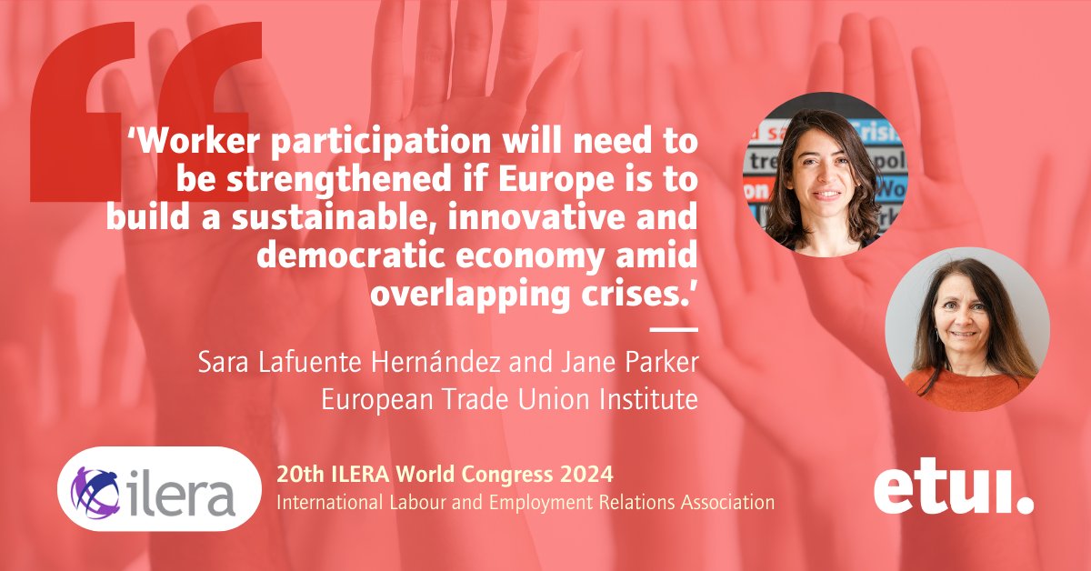 ETUI_org's tweet photo. The ETUI team will be out in force at the #ILERA Labour and Employment Relations 2024 World Congress (26-30 June) 🗣️
If you'll be there, don't miss our symposium 'Brave New World: Industrial Relations Reshaping Europe in Wider Context'
More info on our research on #DemocracyAtWork here 🔗 https://t.co/qpujgV5oJH
🔗 20th ILERA World Congress 2024 (https://t.co/XVA0pgeuuI)