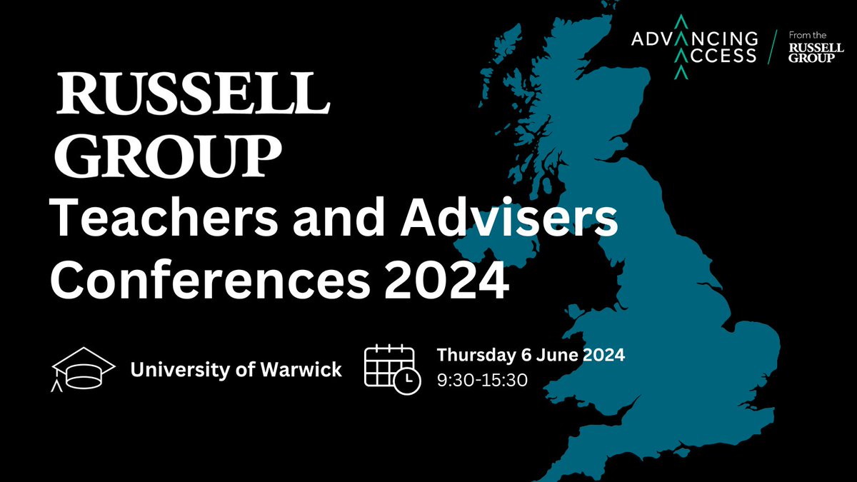 Advancing Access (@advancingaccess) on Twitter photo Today's the day of the <a href="/RussellGroup/">Russell Group</a> Teachers and Advisers Conference at <a href="/uniofwarwick/">University of Warwick</a> ! If you're attending, make sure to tag <a href="/AdvancingAccess/">Advancing Access</a> in your posts🎓We hope that you enjoy the conference! Today's the day of the <a href="/RussellGroup/">Russell Group</a> Teachers and Advisers Conference at <a href="/uniofwarwick/">University of Warwick</a> ! If you're attending, make sure to tag <a href="/AdvancingAccess/">Advancing Access</a> in your posts🎓We hope that you enjoy the conference!