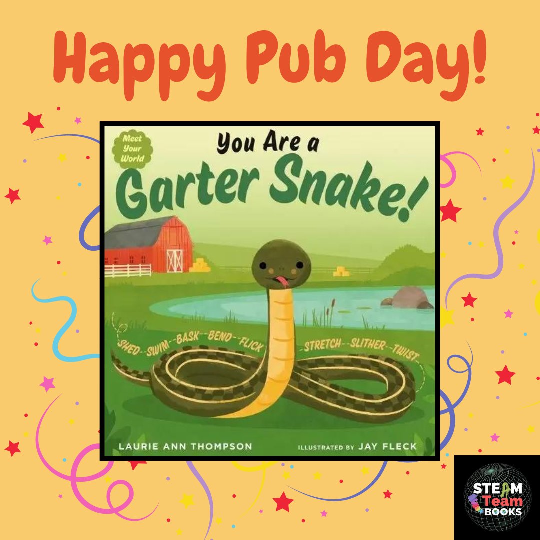 Congratulations to <a href="/LaurieThompson/">Laurie Ann Thompson-PROTECT TRANS KIDS 🏳️‍⚧️</a> and <a href="/jayafleck/">Jay</a> on the release of YOU ARE A GARTER SNAKE!

The fourth in the adorable, STEM nonfiction picture book series that encourages very young readers to learn—through gentle interactivity and play—about the animals who share their world.