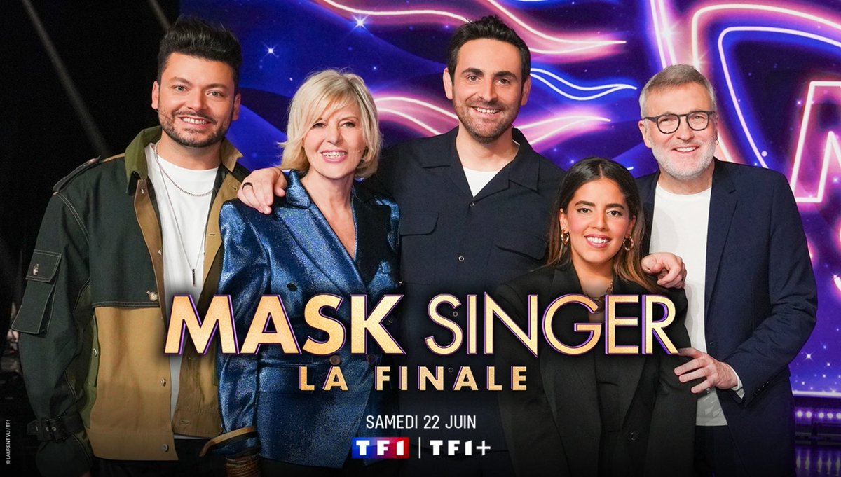 Soldatdesmedias's tweet image. Le samedi 22 juin à 21h10 sur @TF1, la grande finale de #MaskSinger avec @CamilleCombal et les enquêteurs @ruquierofficiel, #InèsReg, @kevadamsss et @chantalladesouO.
© Laurent Vu /@TF1