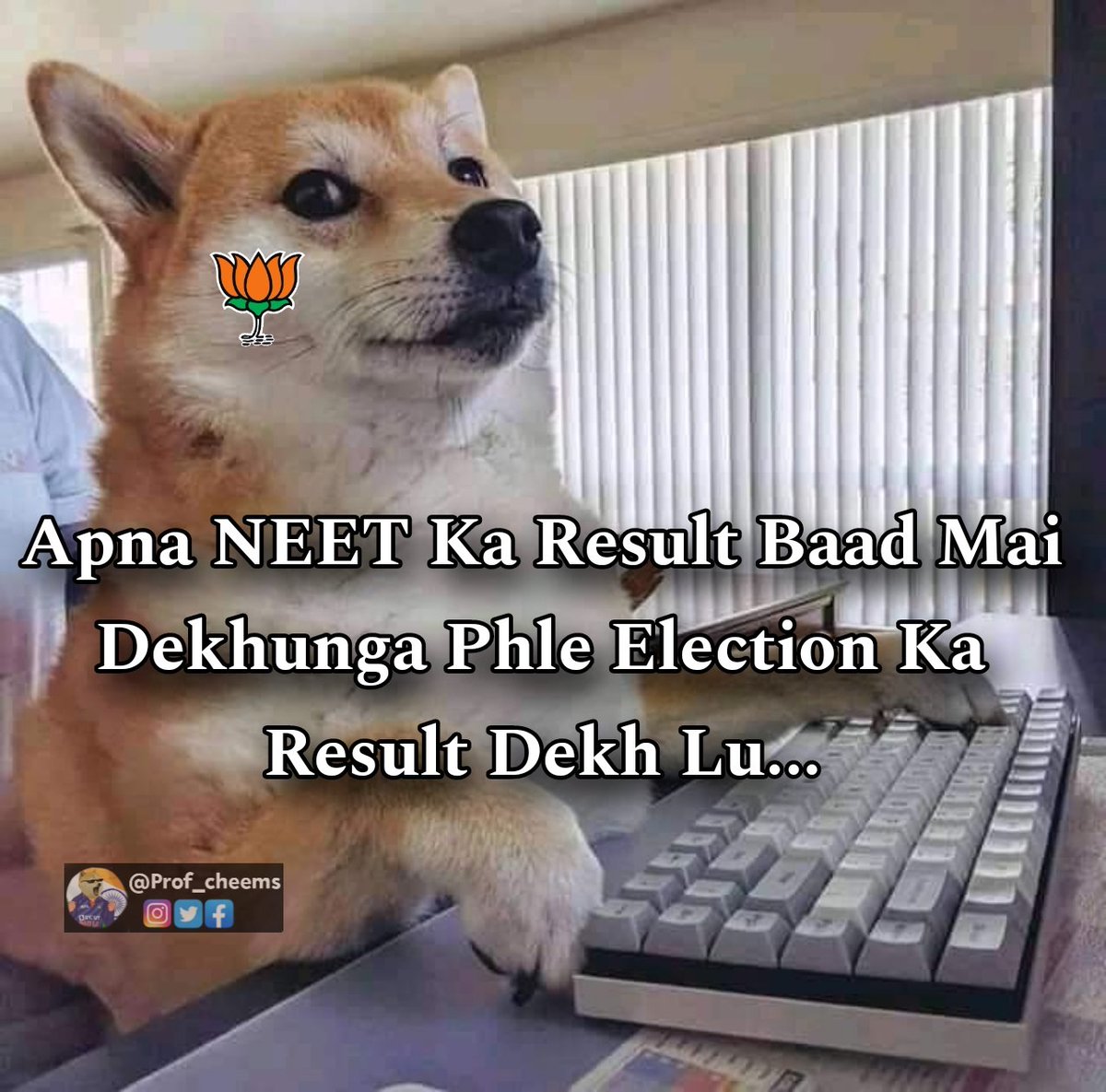 Prof_Cheems's tweet photo. #ElectionResults V/s #NEET Result 🫠🫠 https://t.co/9qQxzaZ6ly