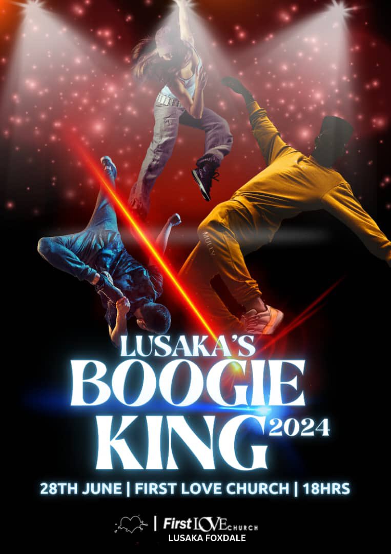 Firstlovezambia's tweet photo. Get ready for an unforgettable night of music, dance and fun!

We can't wait for Lusaka's Boogie King! It's happening at the First Love Church, Foxdale on 28th June 2024. 

See you there! https://t.co/ePjbtG89w7