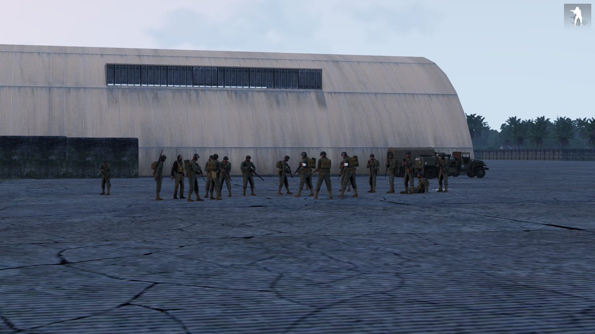 EuropeanRealism's tweet photo. 49CDO invited ETR to join in Part 2 of WW2 Op Alamo. Trying to hold the Japs advance on Wake Island. Here are a few snaps from the night😍

More can be found on our Instagram: https://t.co/pkM1ksNqD7
Discord: https://t.co/sp184q9dEO 
#Arma3 #ArmaPhotography https://t.co/7l9lzUhUGK