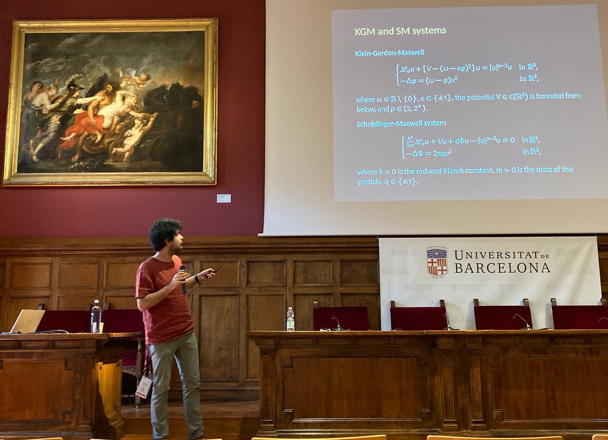 Nicolò Cangiotti (@canjioh) on Twitter photo 🌟Telling a mixed operator story between Klein-Gordon-Maxwell and Schrödinger-Maxwell systems (and some art 🖼️) <a href="/bcnanalysisconf/">Barcelona Analysis Conference 2024</a> ✨
#BAC24 #PDEs #Math #arts 🌟Telling a mixed operator story between Klein-Gordon-Maxwell and Schrödinger-Maxwell systems (and some art 🖼️) <a href="/bcnanalysisconf/">Barcelona Analysis Conference 2024</a> ✨
#BAC24 #PDEs #Math #arts