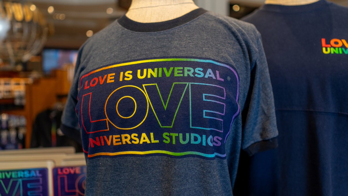 UniversalORL's tweet photo. Through August, 100% of profits of the Love is Universal merchandise collection will be donated to local non-profit organizations that support and engage the LGBTQIA+ community. https://t.co/l4rXfV165e