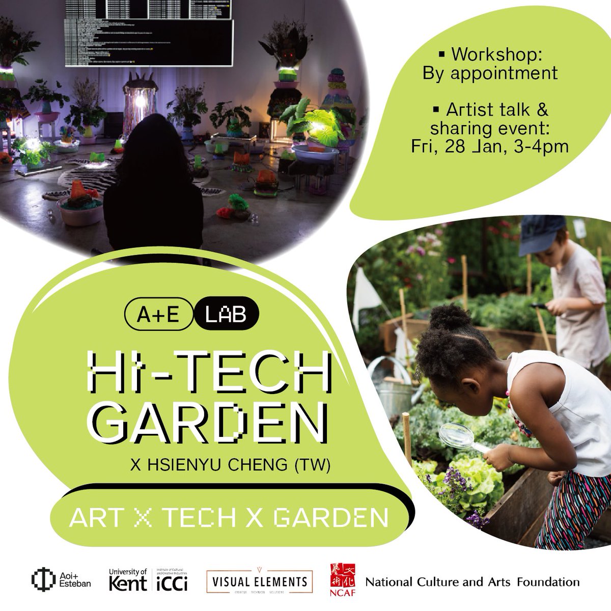 AoiEsteban's tweet photo. Join us this June for a free #ArtistTalk and #Networking session with award-winning Taiwanese software developer and new media artist HsienYu Cheng.  Discover his journey developing Hi-Tech Garden workshops and envisioning future gardens through art, and technology. Link in bio🪴 https://t.co/v1gT8XONCF