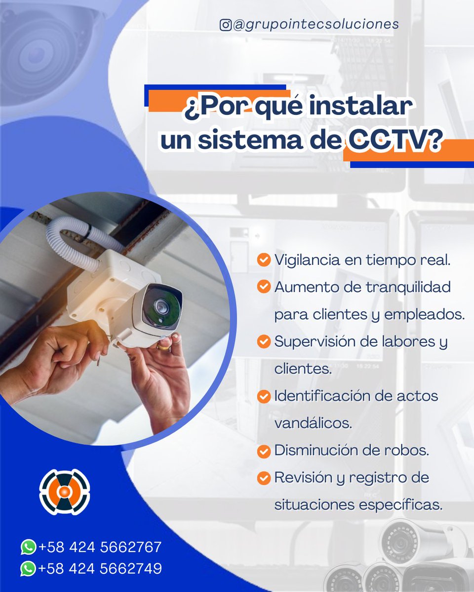 GrupoIntec's tweet photo. En #INTEC trabajamos de la mano con las mejores marcas del mercado, asegurando al cliente un trabajo de calidad, cuidando la estética del lugar. Contamos con expertos en instalación de cámaras de seguridad y brindamos asesoría personalizada para todo tipo de proyecto de #CCTV https://t.co/0VOn52lsYt