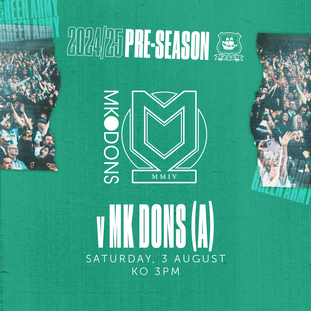 Argyle's tweet photo. 🎟️ Tickets for our pre-season trip to MK Dons are now on sale.

#pafc