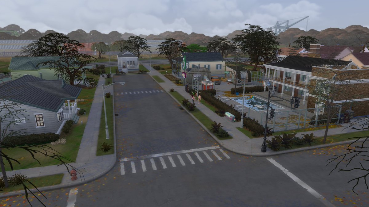 TimulationSims's tweet photo. I'm dealing with the strangest glitch right now. I have this whole neighborhood renovated, but when I load into a lot, the surrounding lots are appearing as the default lots. Anybody seen this before?😭 it's actually going to drive me crazy. #TheSims #TheSims4 @Thesims https://t.co/F37RtsDRom