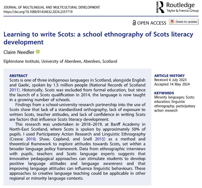 ei_folklore's tweet photo. Congratulations to PhD student Claire Needler, who has published her first journal article! It's based on fieldwork conducted @BanffAcademyBXA. You can read the full text here: https://t.co/HtYR3JoaZh 
Well done, Claire! https://t.co/mfCKhoWUuO