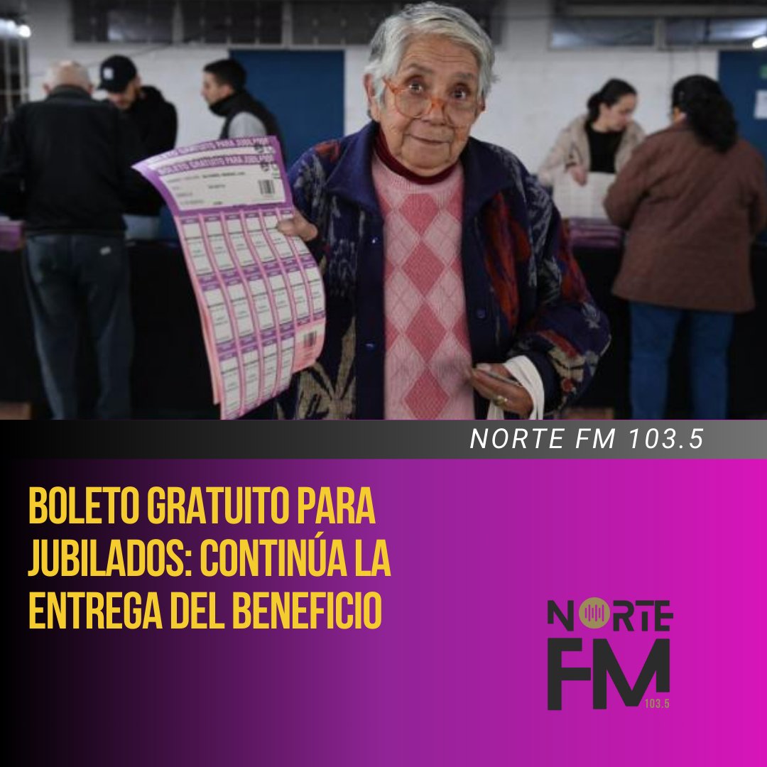 Continúa la entrega del Boleto Gratuito para Jubilados y Jubiladas hasta el viernes 7 de junio. Se lleva a cabo en el Complejo Belgrano de 7 a 13, organizado según la terminación del DNI.
#BoletoGratuito #Jubilados #Transporte #Beneficio #Argentina