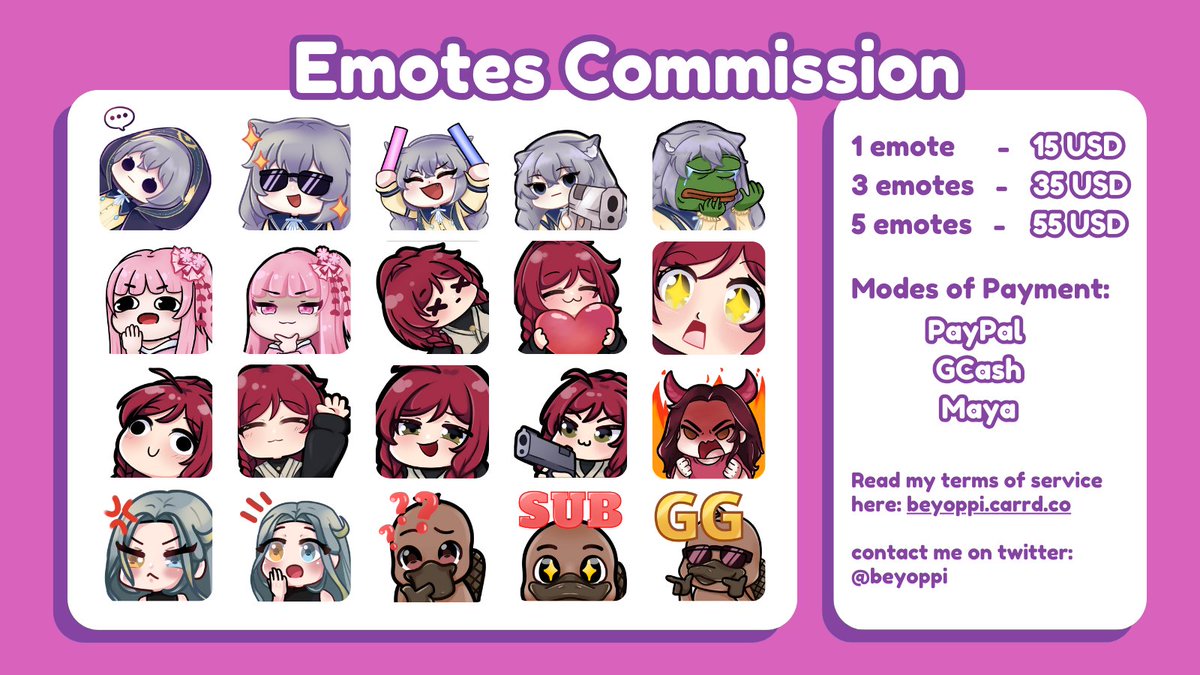 beyoppi's tweet photo. 🌟June Commission Open🌟

3 slots only! DM me here on Twitter for a commission💌 

More samples on my portfolio:
https://t.co/dut1tiEfBw
https://t.co/dut1tiEfBw
https://t.co/dut1tiEfBw

--

#TwitchEmotes #ArtCommission #DigitalArts
#twitchgaming https://t.co/L0ept7JjlM