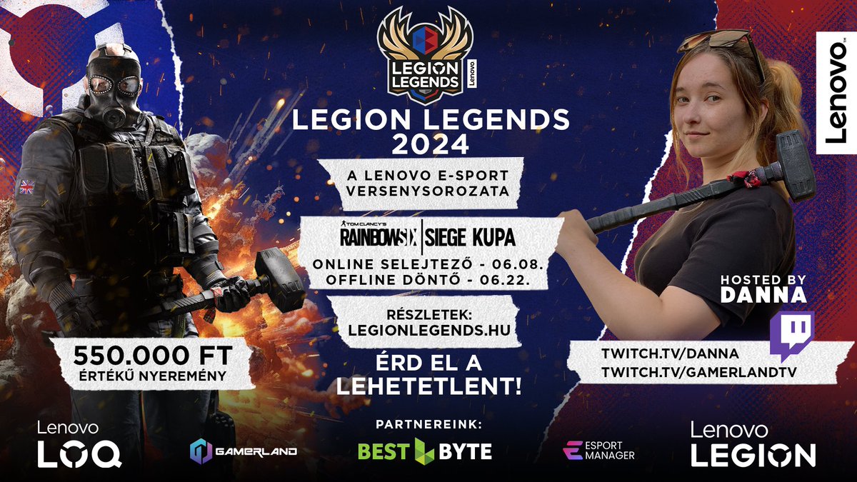 "Hey 🇭🇺 gamers! 🎮
 
Hey there Rainbow Six Siege fans! Lenovo is back with another epic event - the Legion Legends Showdown! Get ready for some intense R6 Cup qualifiers and trust me, you do not want to miss this. Keep an eye out for more details coming your way soon!

👉Head