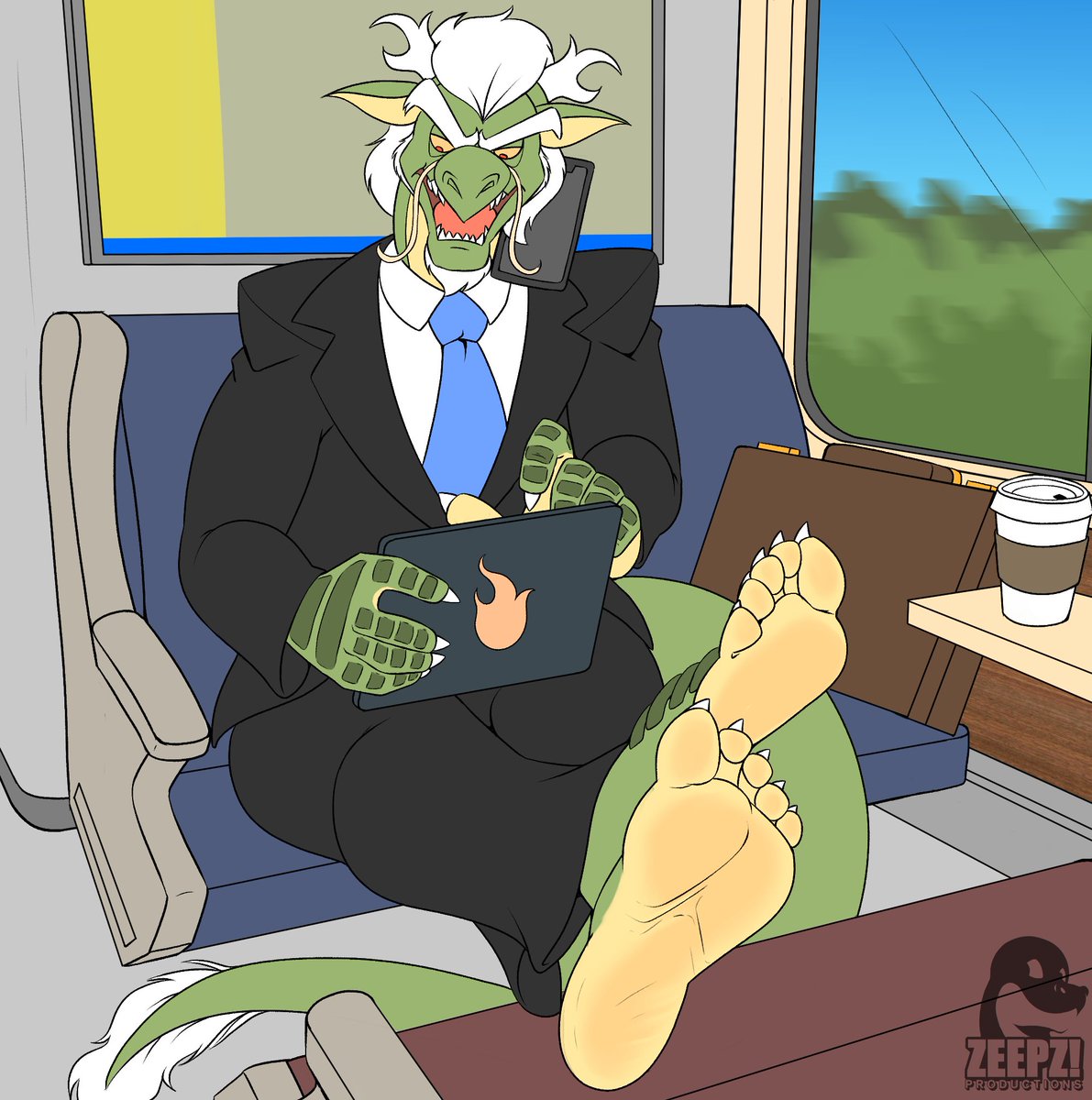 itsazack's tweet photo. I wanted to try something new and draw an Eastern like Dragon
A normal dragon on a normal commute to his normal job on a normal day
No porn here this time, just a derg in formal wear! https://t.co/KNafWSdfAX