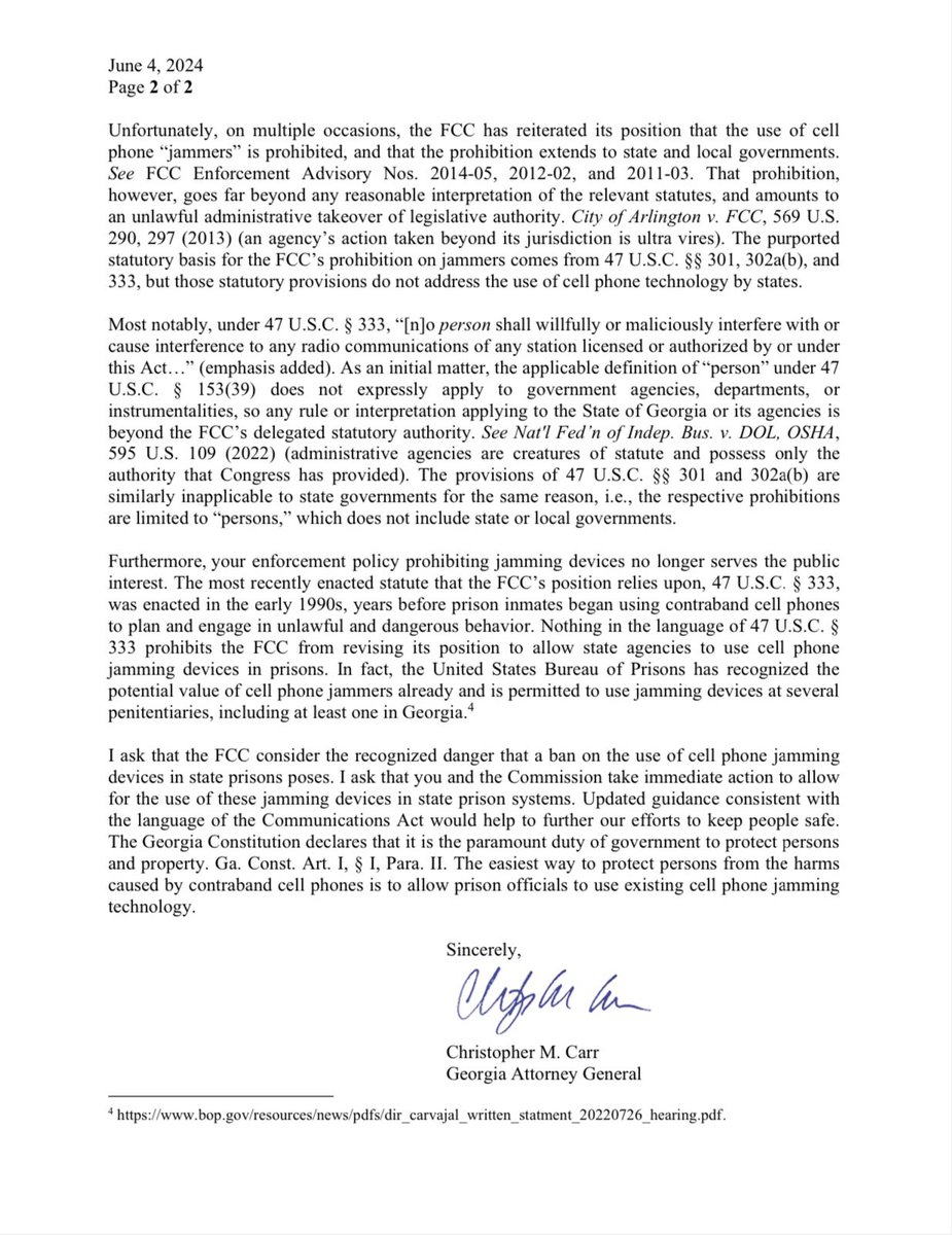 GA AG Chris Carr tweet media