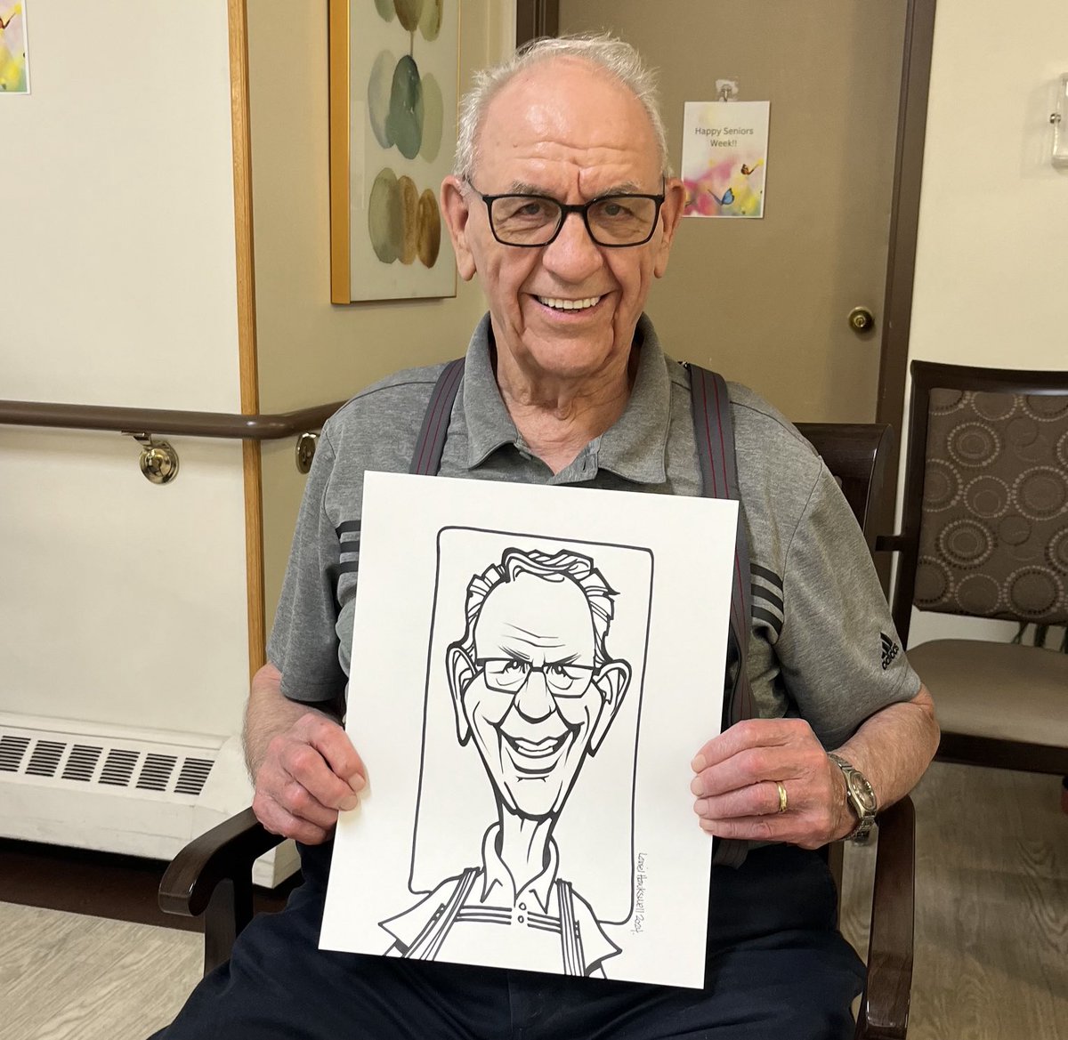 hilaurel's tweet image. It’s SENIORS WEEK and yesterday I got to draw these fantastic folks (and others). If you’re lucky enough to have a senior in your life, give them a call of a visit. #yeg #SeniorsWeek #family #friends #art #cartoon #caricature #EventPlanning