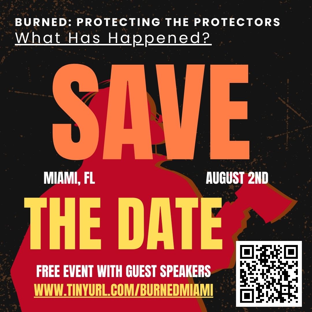 WHAT HAS HAPPENED since Burned - a special, free event later this year. We will join the IAFF and partners to discuss the changes in the fire service since launching our campaign around forever chemicals in Turnout Gear.

RSVP with the QR code or tinyurl - can't wait to see you.
