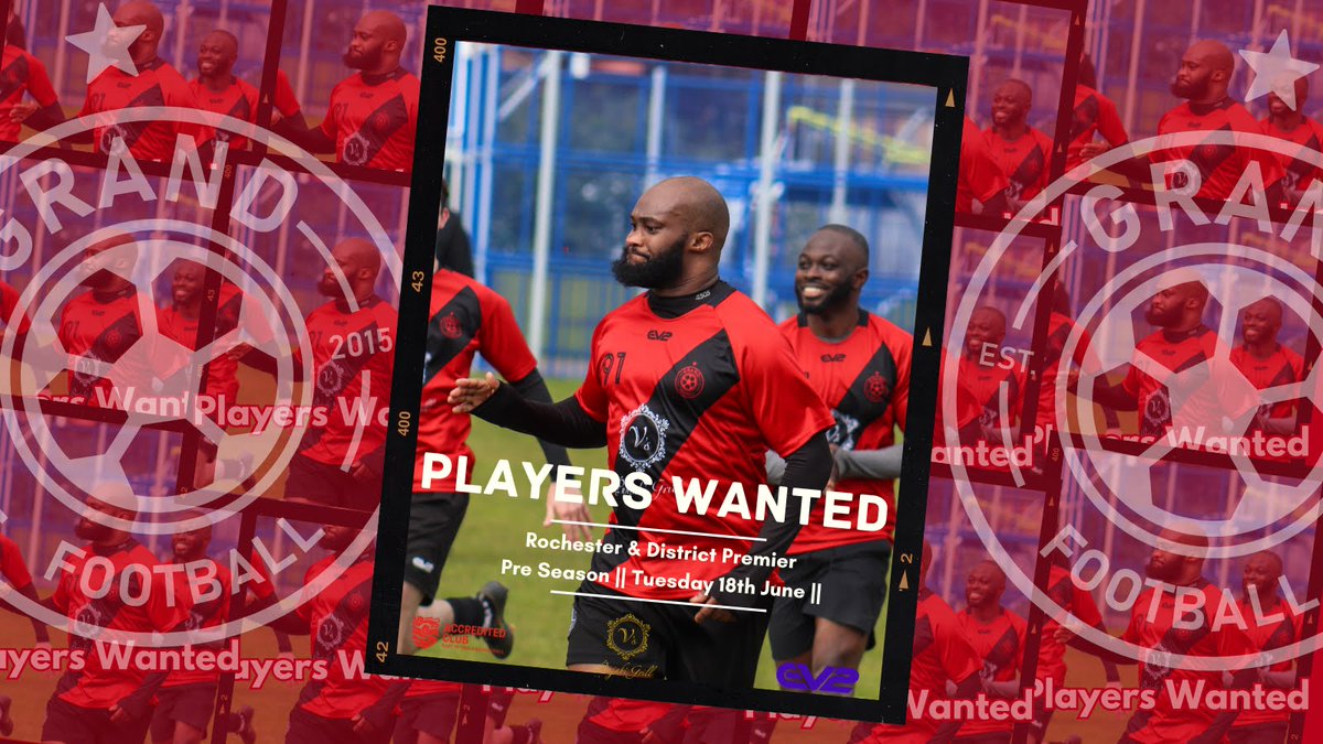 Season ⁹ is on the cards.... 

Looking to rebuild the squad and get some new faces in, if you're interested, get in touch... 

⚽Rochester District Prem
📍Gravesend Based