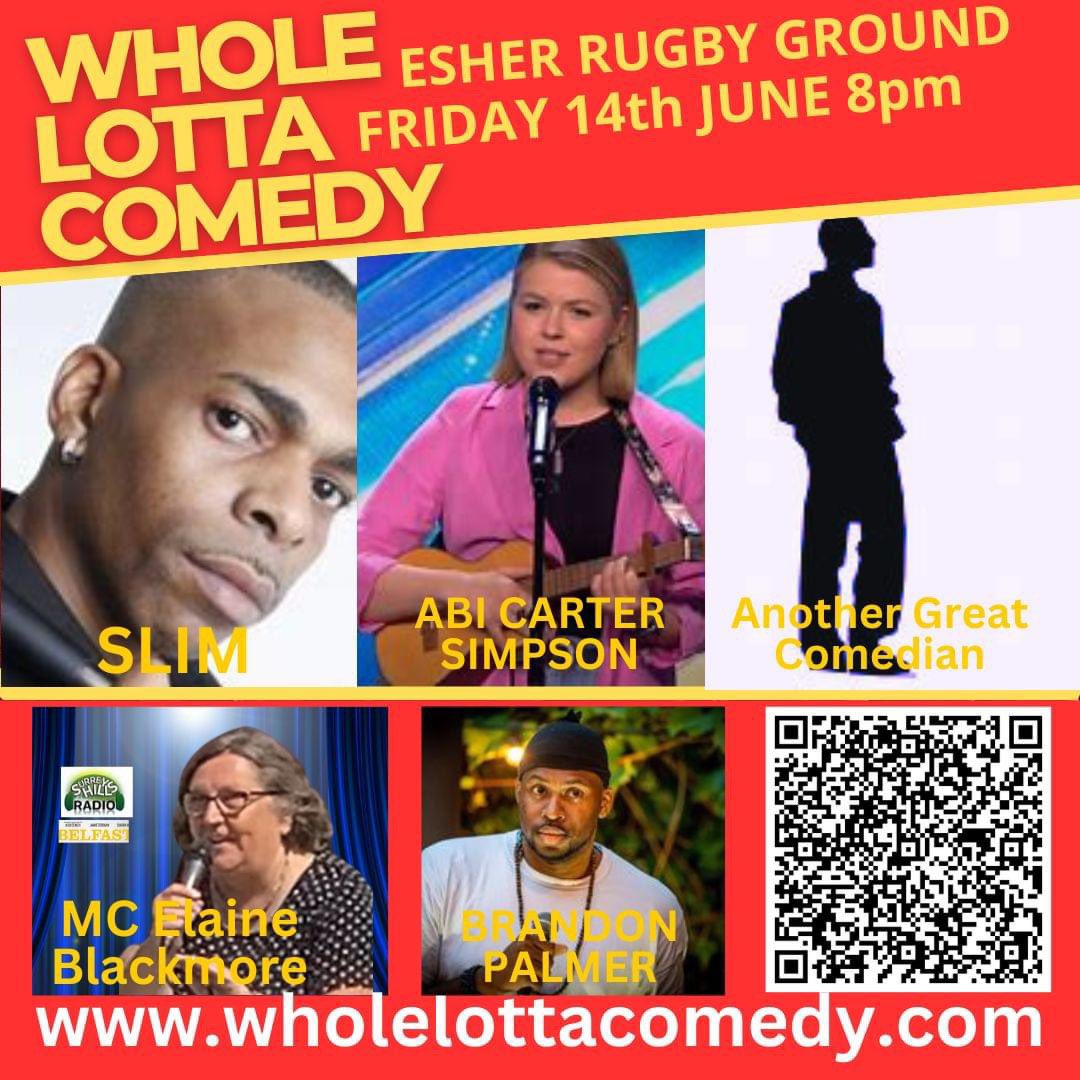 wholelottacomedy (@wholelotacomedy) on Twitter photo Delighted <a href="/SLIMcomedian/">Slim Comedian</a> will be joining us <a href="/esherrugby/">Esher Rugby</a> on June 14th at 8pm tickets ticketsource.co.uk/wholelottacome… Delighted <a href="/SLIMcomedian/">Slim Comedian</a> will be joining us <a href="/esherrugby/">Esher Rugby</a> on June 14th at 8pm tickets ticketsource.co.uk/wholelottacome…