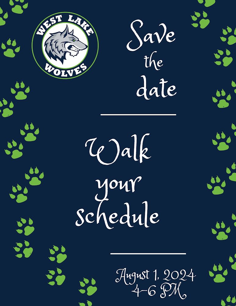 West Lake Middle School (@humbleisd_wlms) on Twitter photo Save the Date! Students and families will have the opportunity to walk their schedule on August 1st from 4-6PM. #wolfpride <a href="/DrWash_Leads/">Joey L. Washington</a> <a href="/kellycoxWLMS/">Dr. Kelly Cox</a> <a href="/ErickMartinjr1/">Erick Martin jr, M.ED</a> <a href="/HumbleISD_WLMS/">West Lake Middle School</a> Save the Date! Students and families will have the opportunity to walk their schedule on August 1st from 4-6PM. #wolfpride <a href="/DrWash_Leads/">Joey L. Washington</a> <a href="/kellycoxWLMS/">Dr. Kelly Cox</a> <a href="/ErickMartinjr1/">Erick Martin jr, M.ED</a> <a href="/HumbleISD_WLMS/">West Lake Middle School</a>