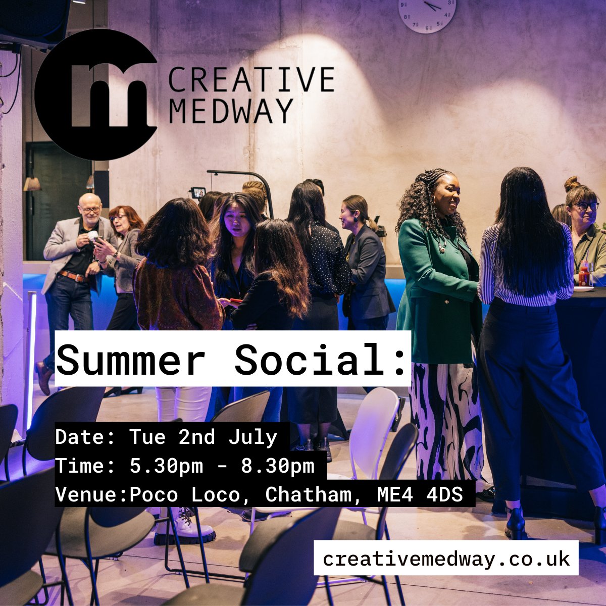 ‼️ Mark your calendars ‼️

To find out more about this event 👉 creativemedway.co.uk/event/want-to-…

To book your space (this event is FREE but we ask that you book so we have an idea of numbers) 👉 tickettailor.com/events/creativ…

#CreativeMedway #CreativeMedwayMeetup