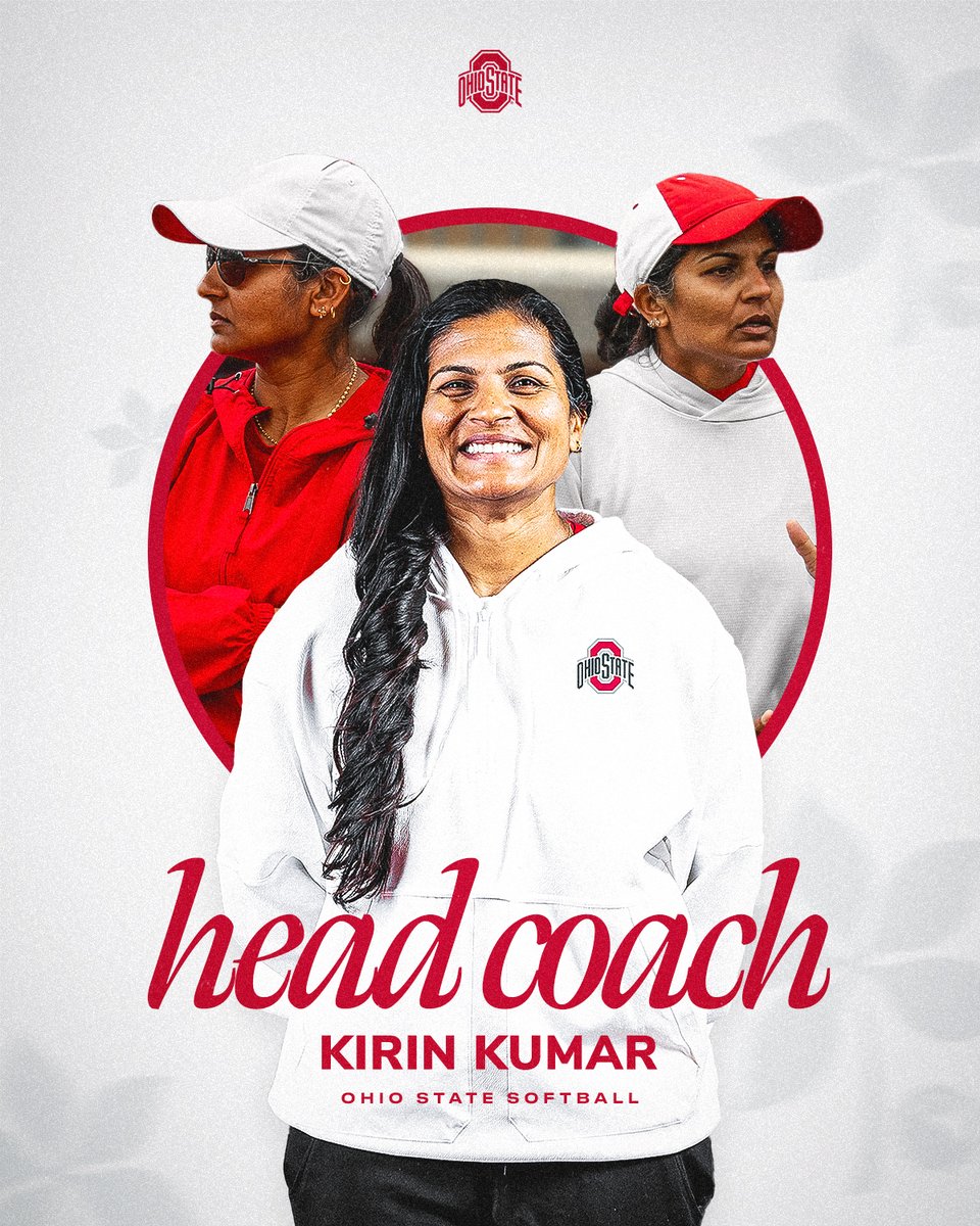 Introducing the ninth head coach in Ohio State softball history: 𝐊𝐢𝐫𝐢𝐧 𝐊𝐮𝐦𝐚𝐫

Welcome to Columbus, @Coach2K_Miami ‼️

#GoBucks