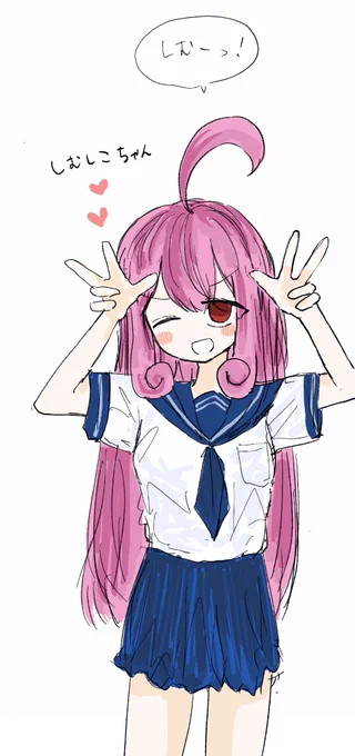 絵茶でしむしこちゃん(代理)描いた 