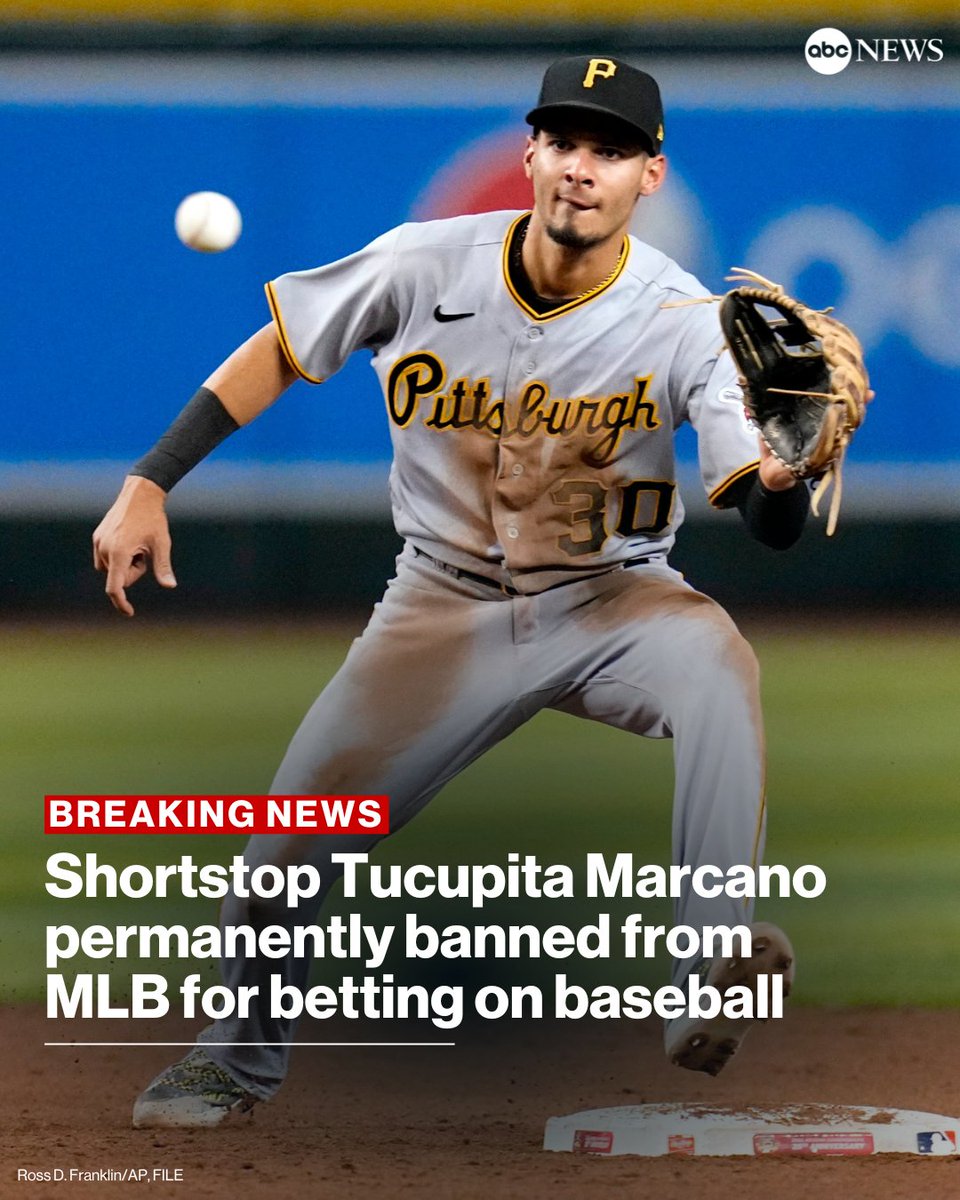 NEW: San Diego Padres shortstop Tucupita Marcano has been permanently banned from Major League Baseball for gambling more than $150,000 on baseball, according to the league. trib.al/eoTplwQ